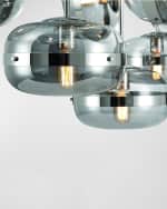 Image 3 of 4: Eurofase Nottingham 10-Light Nickel Chandelier 