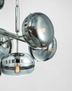 Image 4 of 4: Eurofase Nottingham 10-Light Nickel Chandelier 