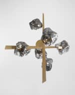 Image 2 of 4: Eurofase Thorah 7-Light LED Golden Chandelier
