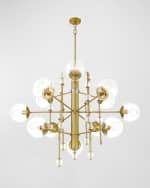 Image 2 of 4: Eurofase  Traiton 12-Light Golden Chandelier 