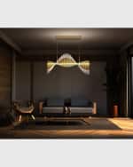 Image 2 of 6: Eurofase Voltik 59" 144-Light Integrated LED Chandelier
