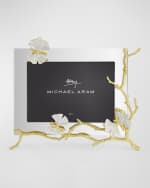 Image 1 of 6: Michael Aram Butterfly Ginkgo White and Gold Frame, 5" x 7"