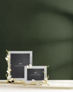 Image 5 of 6: Michael Aram Butterfly Ginkgo White and Gold Frame, 5" x 7"