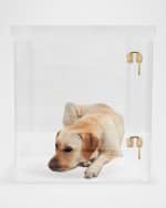Image 2 of 7: HIDDIN Large Clear View Pet Crate with Golden Latches