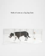 Image 6 of 7: HIDDIN Large Clear View Pet Crate with Golden Latches