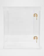 Image 1 of 7: HIDDIN Large Clear View Pet Crate with Golden Latches