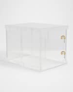 Image 3 of 5: HIDDIN Medium Clear View Pet Crate with Golden Latches