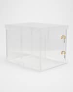 Image 3 of 6: HIDDIN Small Clear View Pet Crate with Golden Latches