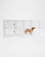 Image 4 of 6: HIDDIN Small Clear View Pet Crate with Golden Latches