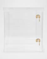 Image 1 of 6: HIDDIN Small Clear View Pet Crate with Golden Latches