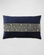 Image 1 of 2: Callisto Home Akadia Jeweled Stripe Decorative Pillow