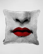 Image 1 of 2: Fornasetti Kiss Cushion, 20" Square