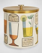 Image 4 of 5: Fornasetti Cocktail Recipes Ice Bucket