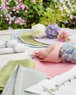 Image 2 of 5: Deborah Rhodes Piped Round Scallop Placemats, Set of 4