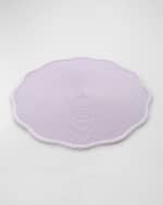 Image 4 of 5: Deborah Rhodes Piped Round Scallop Placemats, Set of 4