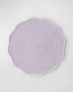 Image 1 of 5: Deborah Rhodes Piped Round Scallop Placemats, Set of 4