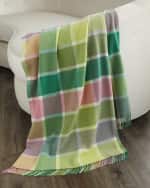 Image 1 of 3: Designers Guild Bridgeport Lime Throw Blanket 