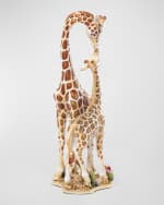 Image 3 of 6: Jay Strongwater Mother and Baby Giraffe Tabletop Object