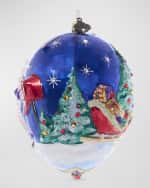 Image 2 of 2: Jay Strongwater Christmas Delivery Glass Ornament 