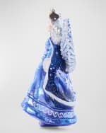 Image 5 of 5: Jay Strongwater Night Angel Glass Christmas Ornament 