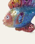 Image 3 of 5: Jay Strongwater Fancy Fish Glass Christmas Ornament 