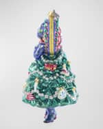 Image 3 of 4: Jay Strongwater Nouveau Christmas Glass Ornament