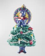 Image 1 of 4: Jay Strongwater Nouveau Christmas Glass Ornament