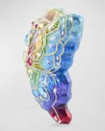 Image 3 of 5: Jay Strongwater Rainbow Butterfly Glass Christmas Ornament