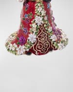 Image 4 of 5: Jay Strongwater Floral Santa 14K Gold-Plated and Crystal Figure