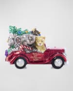 Image 3 of 5: Jay Strongwater Baby's First Ride Glass Christmas Ornament 