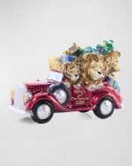 Image 4 of 5: Jay Strongwater Baby's First Ride Glass Christmas Ornament 