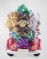 Image 5 of 5: Jay Strongwater Baby's First Ride Glass Christmas Ornament 