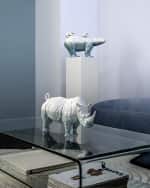 Image 5 of 5: Lladro White Rhino Underwater Sculpture