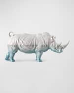 Image 1 of 5: Lladro White Rhino Underwater Sculpture