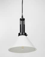 Image 2 of 5: Four Hands Aldis 13" Pendant Light, Black/White