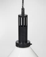 Image 3 of 5: Four Hands Aldis 13" Pendant Light, Black/White