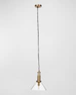 Image 4 of 5: Four Hands Aldis 13" Pendant Light, Brushed Brass