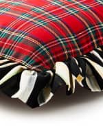 Image 2 of 2: MacKenzie-Childs Tartan Stripe Ruffle Lumbar Pillow