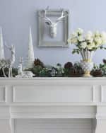Image 2 of 3: MacKenzie-Childs Sterling Check Small Deer Head Wall Decor