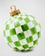 Image 1 of 4: MacKenzie-Childs Light Green Check Tabletop Ornament