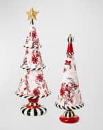 Image 2 of 3: MacKenzie-Childs Cardinal Toile Tiered Tree