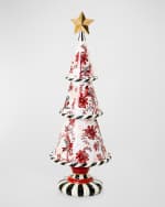 Image 3 of 3: MacKenzie-Childs Cardinal Toile Tiered Tree