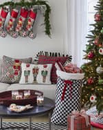Image 2 of 3: MacKenzie-Childs Tartan Stripe Ruffle Throw Pillow