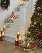 Image 3 of 4: MacKenzie-Childs Red Check Tabletop Christmas Ornament