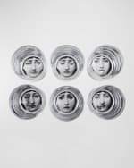 Image 1 of 2: Fornasetti Tema e Variazioni 1.5 oz. Glasses, Set of 6