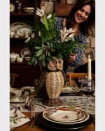 Image 4 of 4: Juliska Devon Willow Owl Vase, 15"