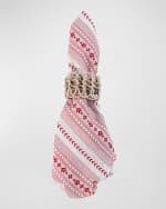 Image 2 of 4: Juliska Villa Stripe Ruby Napkin