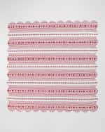 Image 3 of 4: Juliska Villa Stripe Ruby Napkin