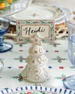 Image 3 of 5: Juliska Berry and Thread North Pole Tree Place Card Holder, Set of 4 White