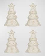 Image 1 of 5: Juliska Berry and Thread North Pole Tree Place Card Holder, Set of 4 White